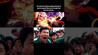 ITS CRAZY HOW WHOLE ONEPIECE FANDOM IS GONNA SUPPORT ROCK EVEN THOUGH WE KNOW HE WILL DIE. #luffy