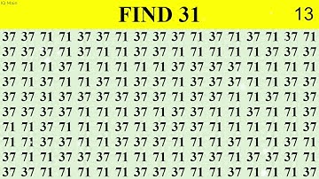 Find the Hidden Number 31 - Can You Find It? #findnumber #puzzle #challenge #brainteaser  #find
