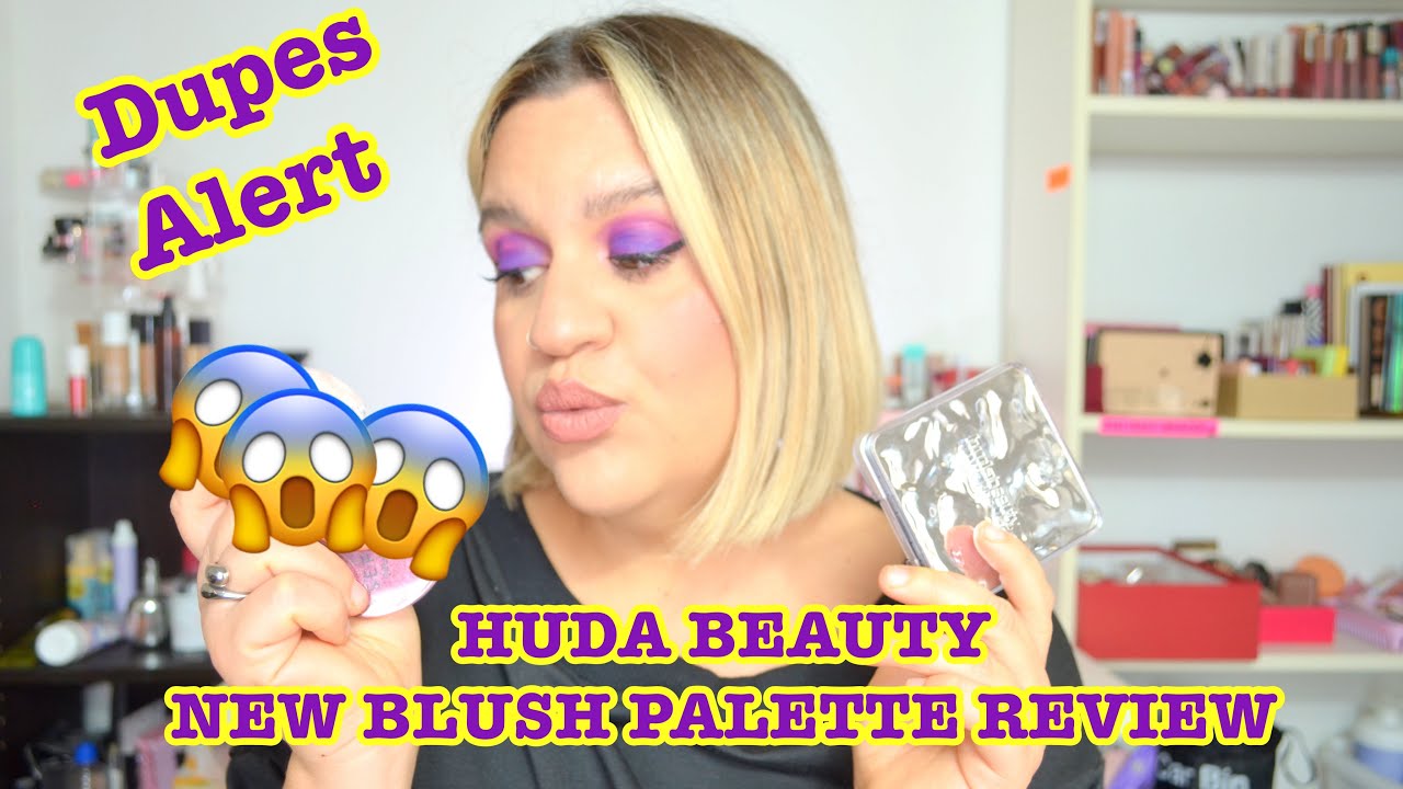 HUDA REVIEW - Blush Filter Blurring Blushlighters Palette & DUPES| Σχολιασμος Sephora Εvent
