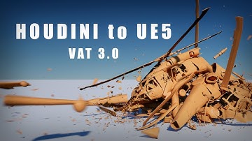 Houdini to UE5 - VAT 3.0 Helicopter Simulation Test