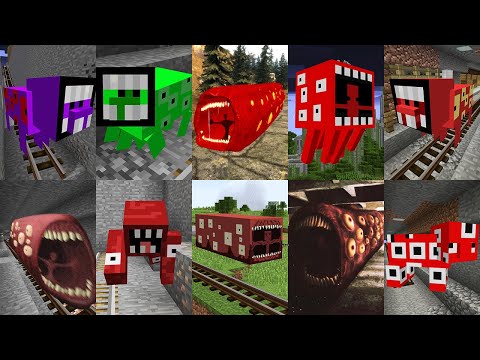 ВСЕ ВИДЫ TRAIN EATER В МАЙНКРАФТ ТРЕВОР ХЕНДЕРСОН SCP ПОЕЗД ПОЖИРАТЕЛЬ MINECRAFT МОД