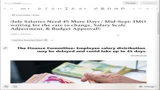 Information IMO waiting for the rate to change, Salary Scale Adjustment, & Budget Approval! News