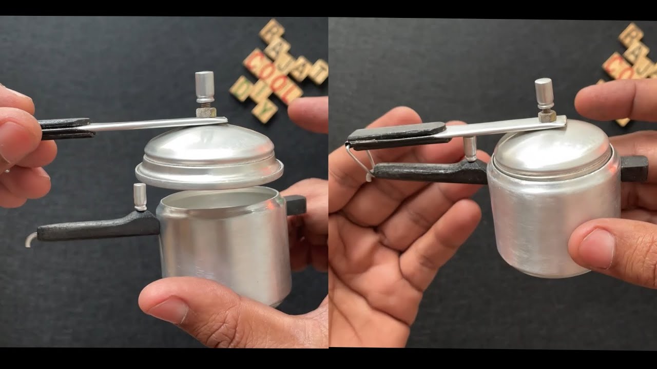 Mini 5 liter pressure cooker (प्रेशर कुकर) DIY from aluminum CAN 🥫| transistor use for Whistle