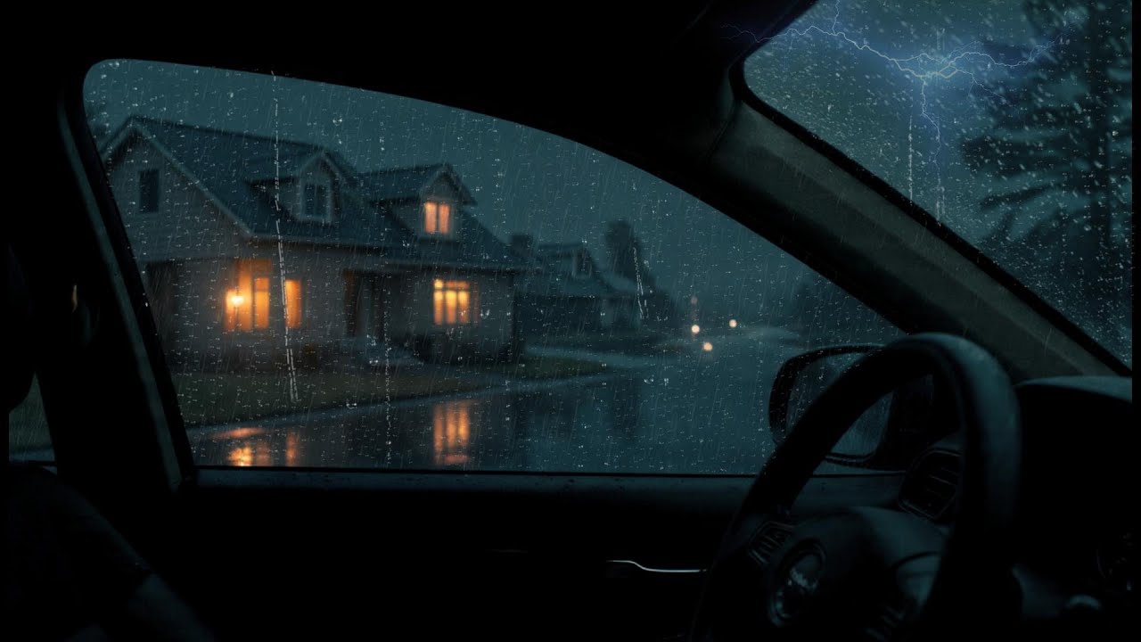 Midnight Rain on Car Roof | Relaxing Sleep Ambience & Rain ASMR
