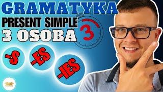 🔥🔥3-MINUTOWA GRAMATYKA - Czas Present Simple - 3 OSOBA , kiedy -s, -es, -ies.🔥🔥 screenshot 5