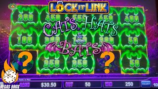 ★WE LOVE THIS GAME!★ LOCK IT LINK - CATS HATS AND MORE BATS!!! Slot Machine