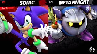 SSBU #343 - Sonic (Me) vs. Meta Knight (Level 9 CPU)