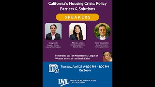 California's Housing Crisis: Policy Barriers & Solutions Webinar
