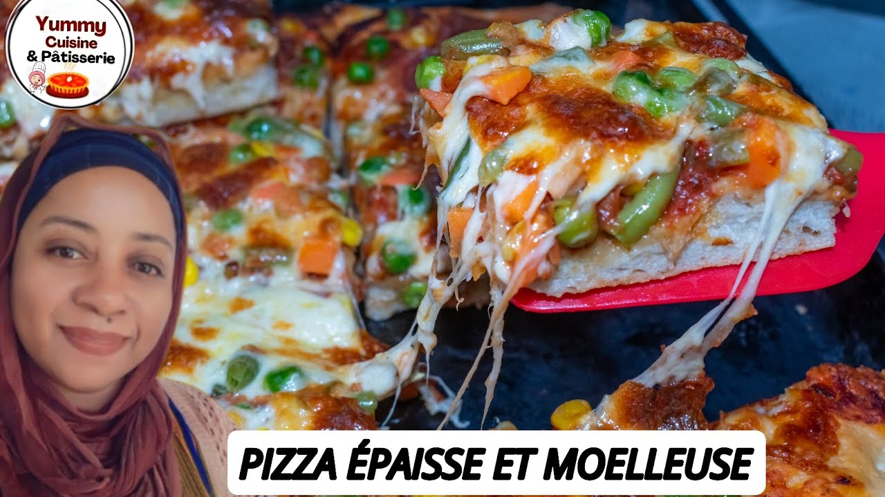 Recette de Pizza ÉPAISSE et MOELLEUSE