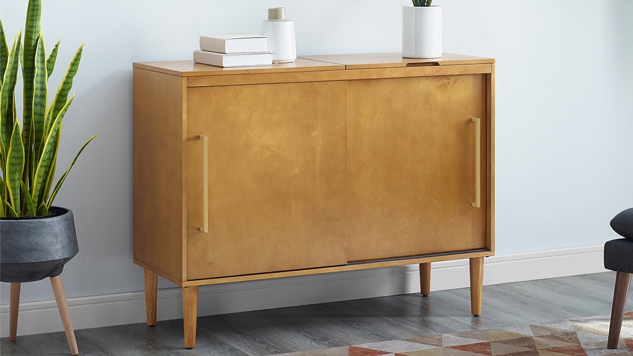 Everett Record Storage Media Console | Crosley Radio