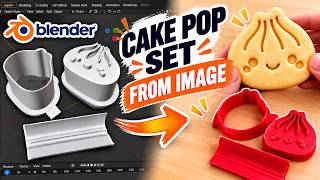 Popsicle Cake Pop Mold Blender 3D Tutorial – Cutter, Plunger & Tray from SVG