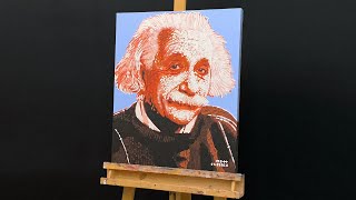 Painting Albert Einstein In Pop Art