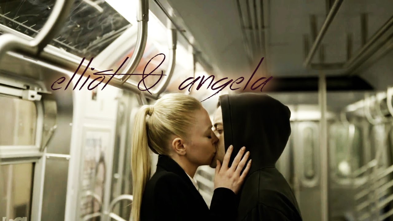 Elliot and Angela kissing scene Mr. Robot 2x10