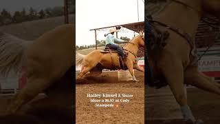 Hailey Kinsel and Sister blaze a 16.87!🔥💯#barrelhorse Wealth