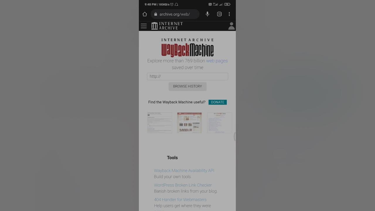 Wayback machine youtube