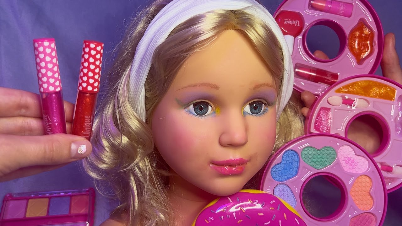 ASMR Kids Makeup on Mannequin (Whispered)