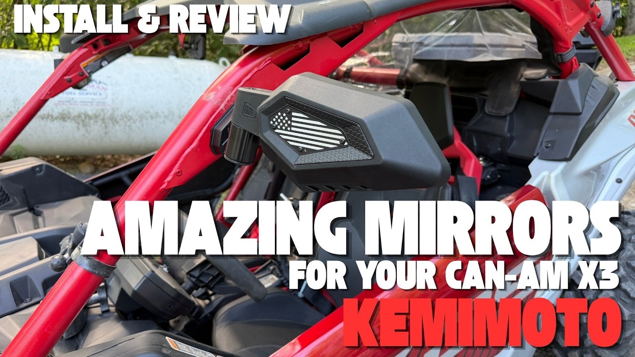 Kemimoto side mirrors install - Can-Am Maverick X3 - Quick and NO DRILLING!