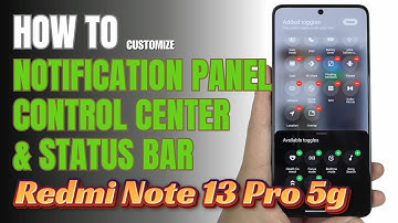 How to Customize Notification Panel | Control Center | Status bar on Redmi Note 13 Pro 5G