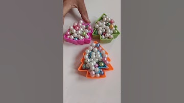 Tree cookie cutter flower set pearl reverse|colourful moti Reverse Satisfying|Beads reverse effect