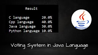Voting system in java language || Java language project