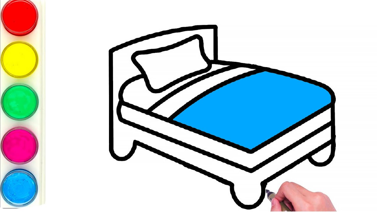How to draw a bed for children? Bolalar uchun to'shakni qanday chizish mumkin? Рисуем кровать детям