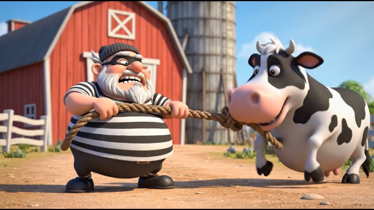 Thief in Old MacDonald's Farm!🐥 EP-2 | Funny Farm Cartoon for Kids | Sneaky Thief & Surprise Chicks🐣