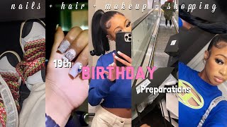 vlogmas week 2 | BIRTHDAY GRWM: nails + hair + makeup + shopping