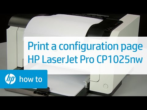 Printing a Configuration Page | HP LaserJet Pro CP1025nw Color Printer | HP