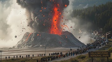 Enorme uitbarsting in Yellowstone! Gruwelijk moment van 4 vulkaanuitbarstingen na grote aardbevin...