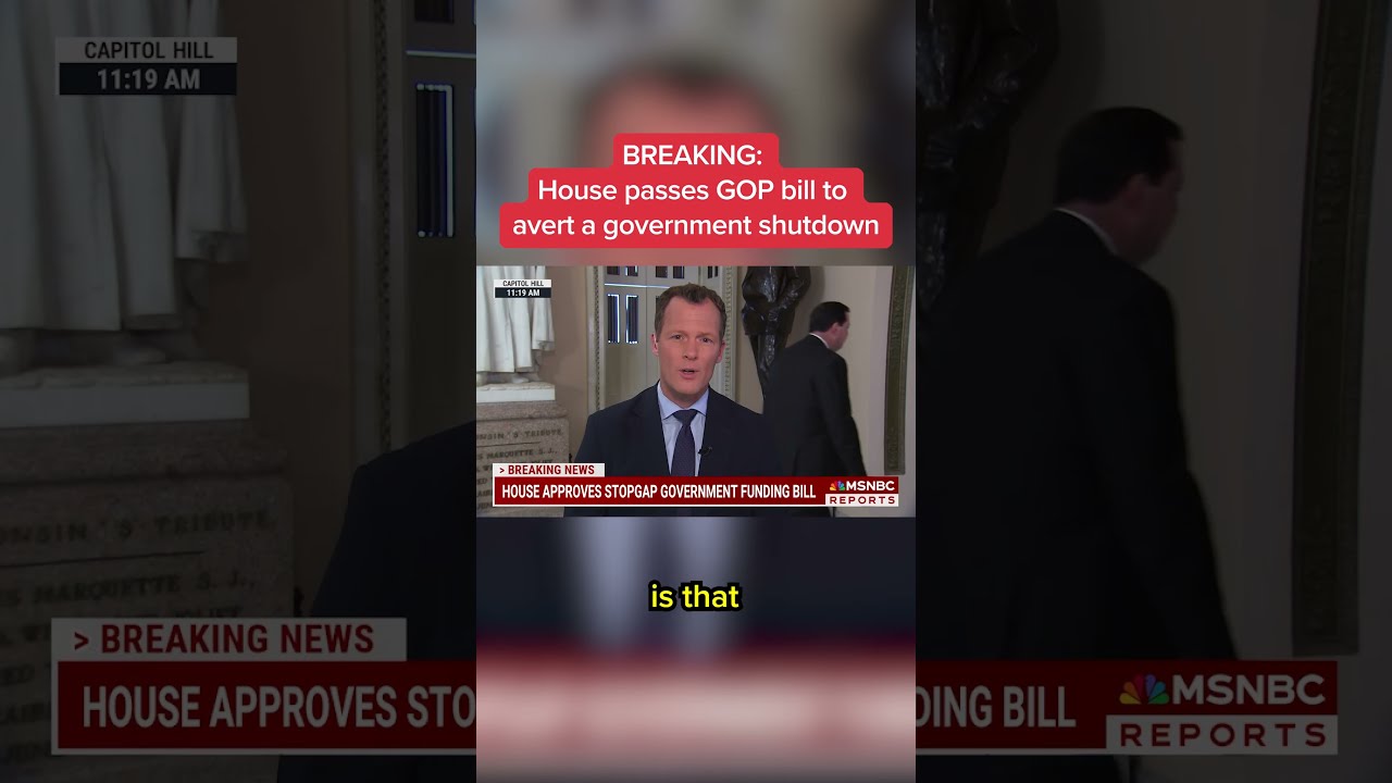 House Passes GOP Bill To Avert A Government Shutdown