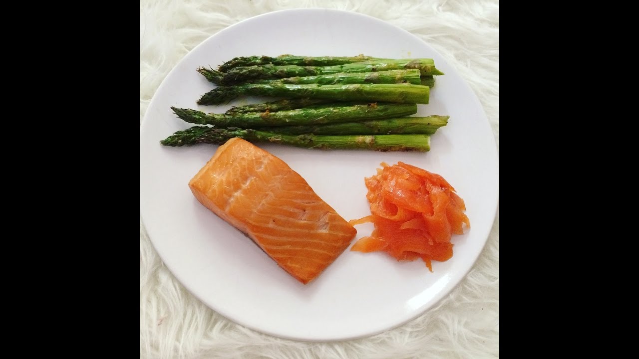 Salmon & Asparagus ~ ASMR Relaxing Eating Sounds