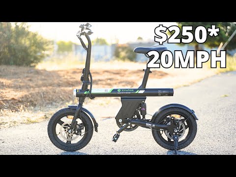 Cheap $250 Ebike hits 20mph - iSinwheel U1 Folding Electric Bike Ebike Unboxing, Test Ride & Review