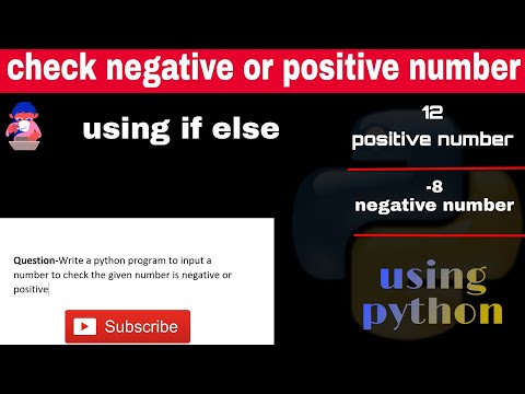 how to check the given number is positive or negative in python using if else