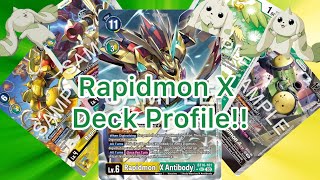 Rapidmon (X Antibody) Deck Profile 2024!!! (Updated!!! Suspend, minus draw control the board!!)