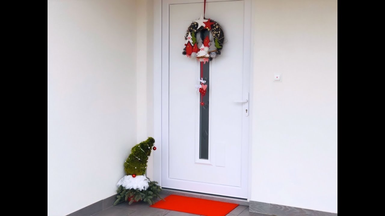 KAKO IZRADITI BOZICNOG PATULJKA - DEKORACIJA ULAZNIH VRATA - DIY