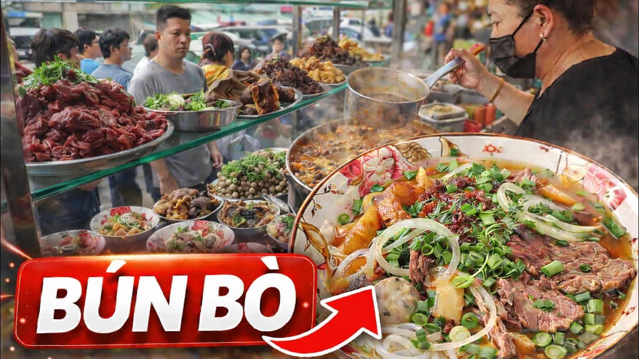 Nồi Bún Bò Khổng Lồ Giữa Sài Gòn – Múc Tô Nào Tô Đó Đầy Ụ Khách Ngỡ Ngàng ĂN LÀ GHIỀN