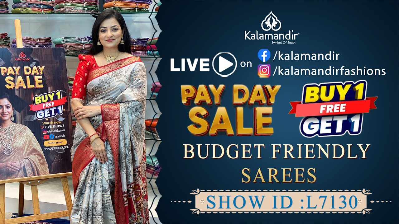 Budget Friendly Sarees - Buy 1 Get 1 | WhatsApp Number 9852 9852 99 | Kalamandir Sarees LIVE