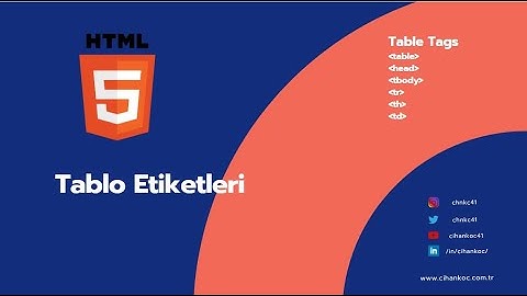 Html Dersleri 15. Html table (tablo) etiketi. Html5 Eğitimleri