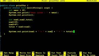 Introduction JAVA Print Out Integer Variable