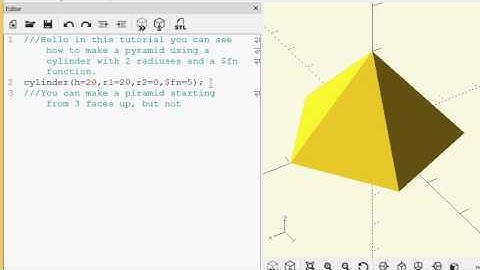 OpenSCAD tutorial: pyramid