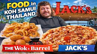 Food in Koh Samui 🇹🇭 | Wok \u0026 Barrel \u0026 Jack’s 🍕🍟 Honest Review