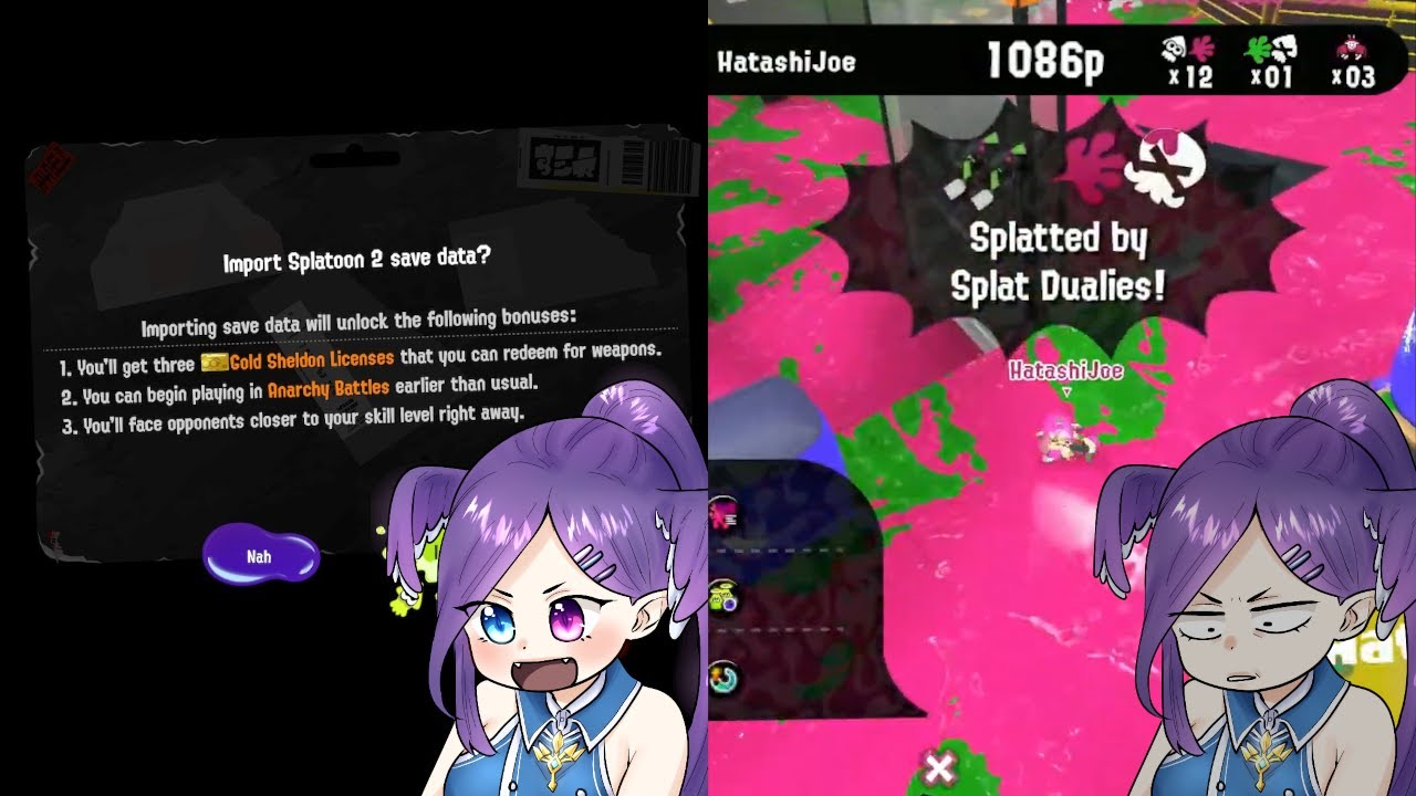  Nijisanji EN Selen Imports Her Splatoon 2 Save Data And Immediately 