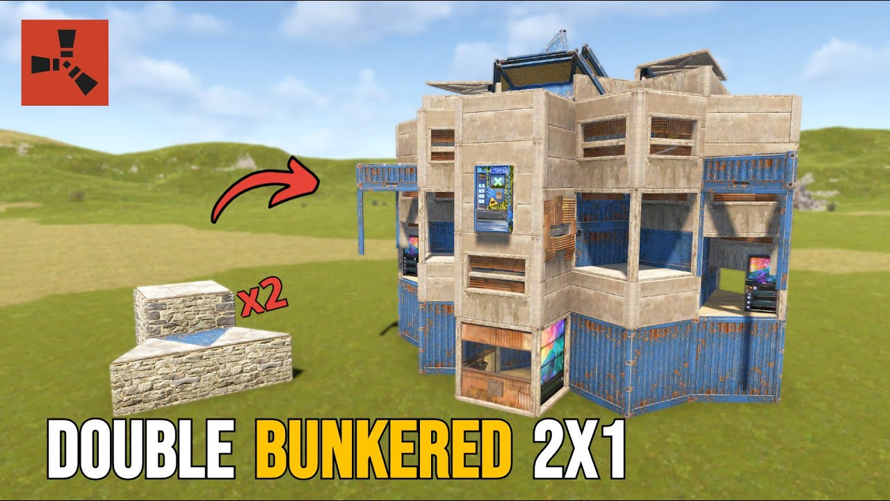 The Perfect Double-Bunkered 2x1 - Rust Solo/Duo Base Design - YouTube