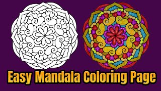 Mandala Coloring Page Colored With Relaxing Music Colored By Osman Mandalas World | Video 45
