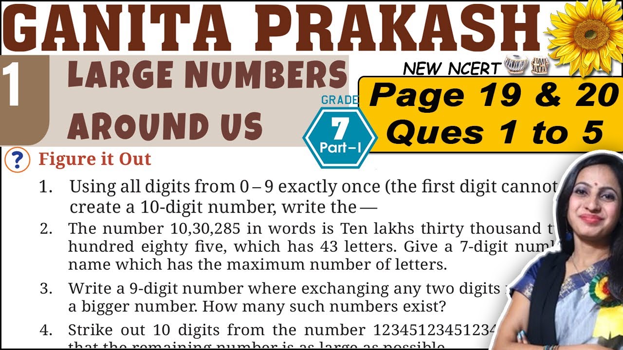 Class 7 Maths Ganita Prakash Solutions | Chapter 1 Large Numbers Around Us | Page 19 & 20 (Q 1 to 5)