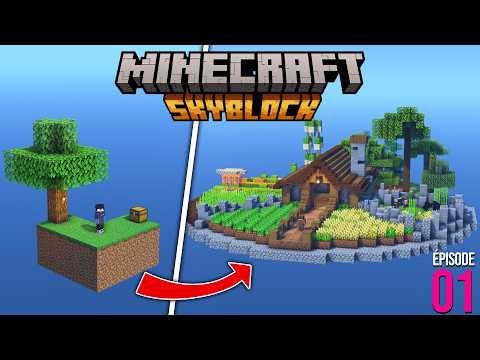 Survivre sur une ILE VOLANTE - Minecraft Skyblock Ezariel (#1)