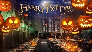 Halloween at Hogwarts  Great Hall Feast ⚡ Harry Potter Inspired Ambience [ASMR]