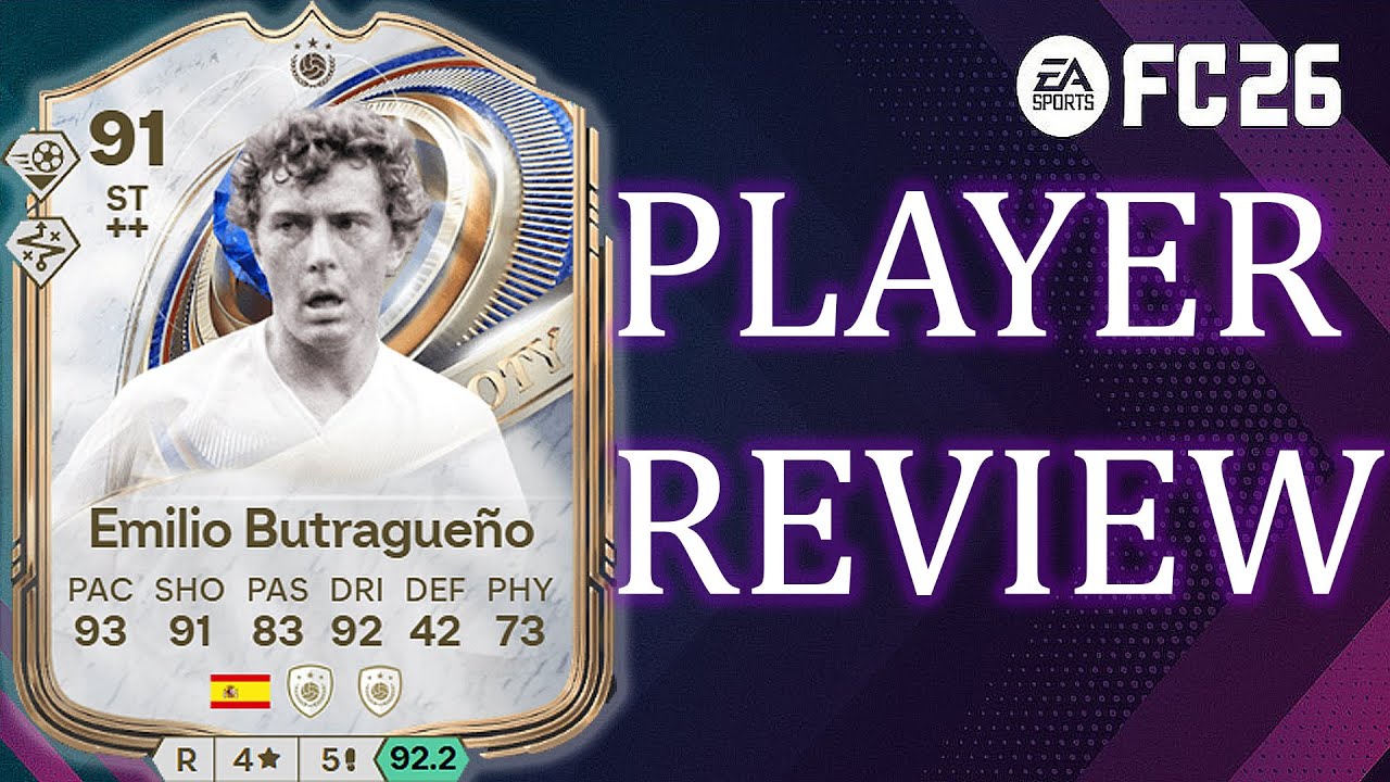 EA SPORT FC 26: EMILIO BUTRAGUENO 91 TEAM OF THE YEAR ICON PLAYER REVIEW
