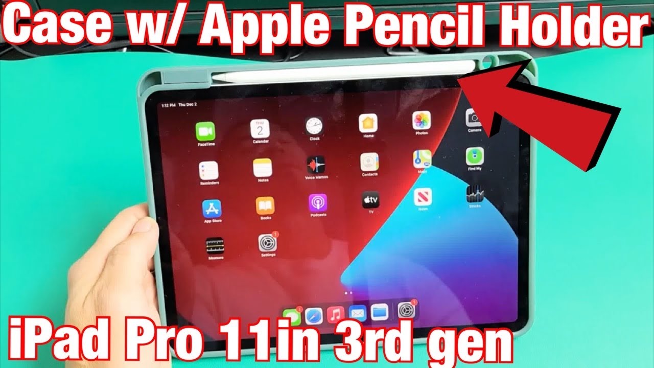iPad Pro 11in 3rd Gen: ZryXal Case w/ Apple Pencil 2nd Gen Holder