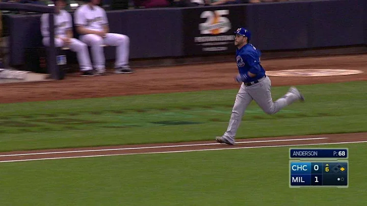 CHC@MIL: Anderson walks Montero, loses perfect game